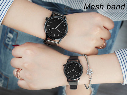 Free Personalized Engrave with Your Name Logo Text Men's Women's Mesh 3 ATM Water Resistant Wristwatch Customized Wrist Watch