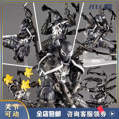Boneco Agente Anti Venom da New Ct Toys Kaiyodo Amazing Yamaguchi Comics, Agente Venom, Boneco de Ação, Modelo, Brinquedo de Natal, Presentes
