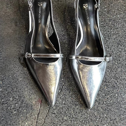 High Heels Women's Empty Single Shoes 2025 New Spring and Summer Bag Head Stiletto Sandals