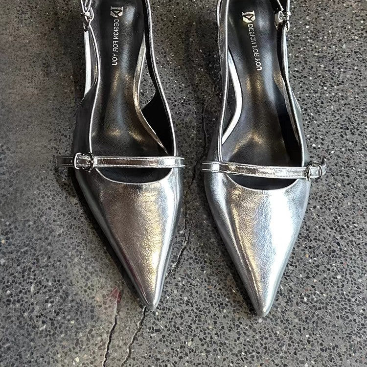 High Heels Women's Empty Single Shoes 2025 New Spring and Summer Bag Head Stiletto Sandals