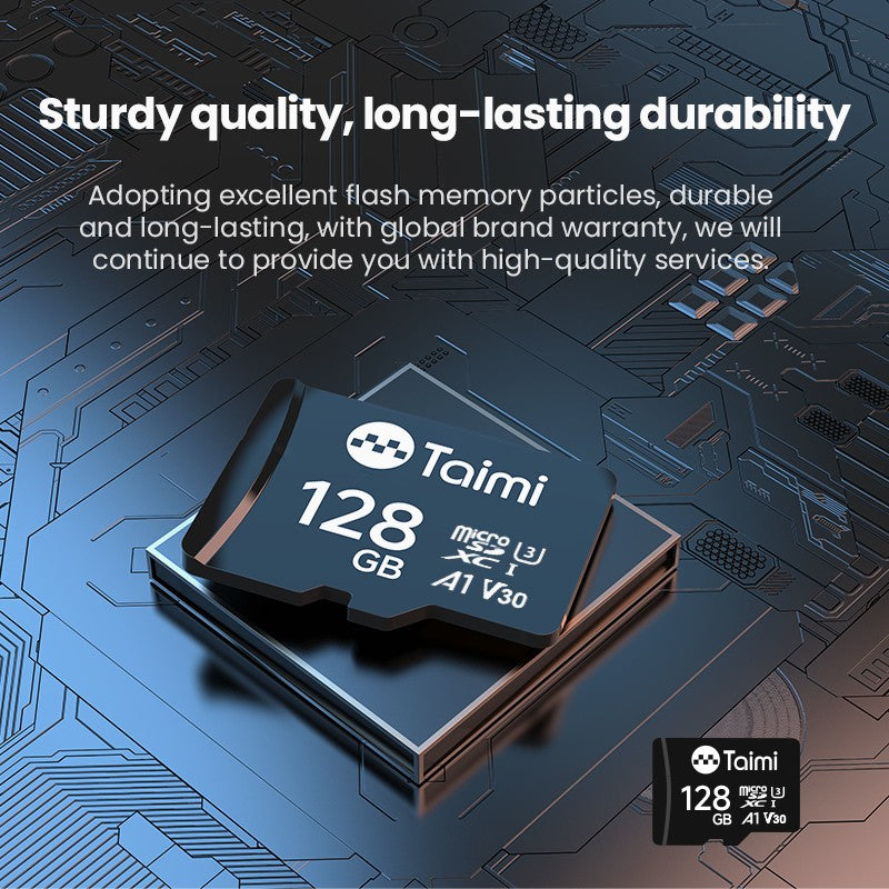Taimi Cartão MicroSD C10 Cartão de Memória 32GB 64GB Classe10 Memória TF Micro SD SDXC 128GB 256GB A1 U3 V30 4K Para Câmera Veicular