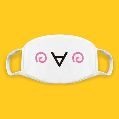 Super Cute Expression Smile Breathable Mouth Face Mask For Korean Black Kpop Unisex Kawaii Face Mouth Muffle Mask Cotton Anime