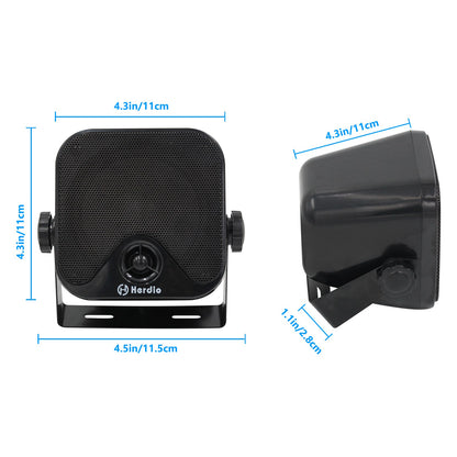 Alto-falantes Bluetooth marinhos à prova d'água Herdio 4" 100W para serviço pesado, montados em superfície para trailer, minicarregadeira, quadriciclo, UTV, RZR, carrinho de golfe