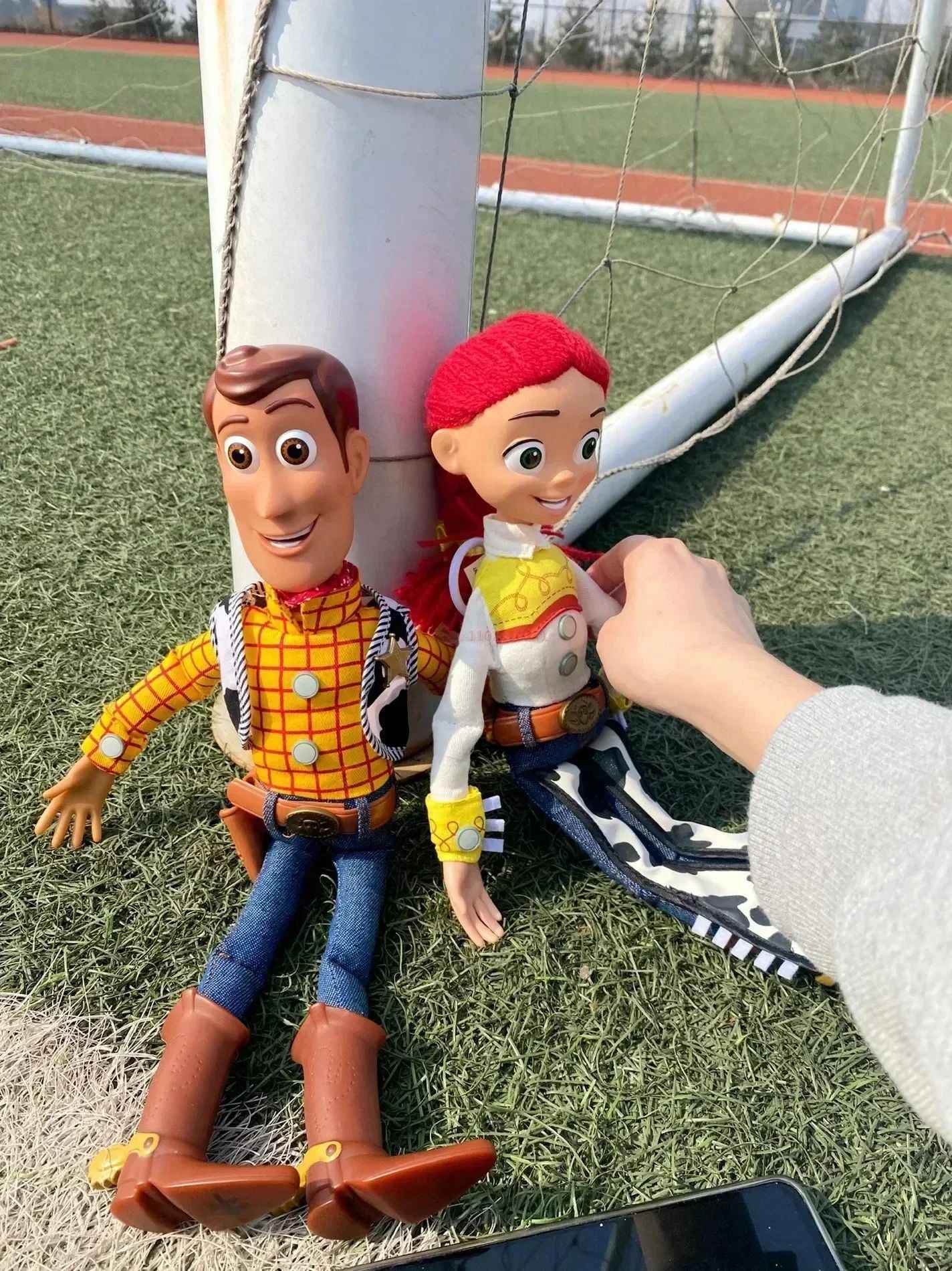 40cm Anime Disney Toy Story 4 Figures Talking Woody Buzz Jessie Rex Action Figurines Decor Model Collection Xmas Gifts