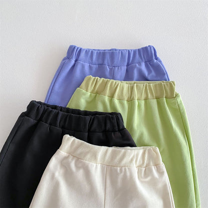 Disney Mickey Children' Tracksuit Cartoon Fashion Loose Baby Girl Boy Long Sleeve Crewneck Hoodies + Pants Two Piece Set Clothes