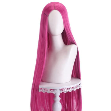 Peruca Longa Lisa 100cm Preto Uso Diário, Unissex com Repartição Central Lace Front para Halloween Cosplay Festa Temática de Anime