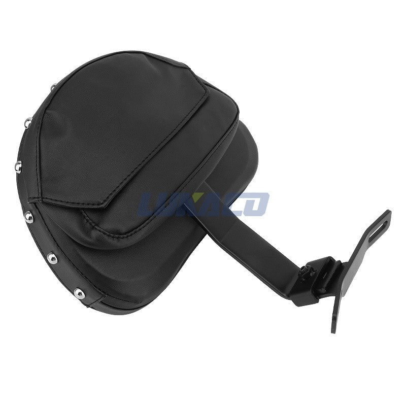 Motorcycle Adjustable Driver Rider Backrest Plug In Sissy Bar Seat Cushion Moto Pad For Harley Fatboy Heritage Softail 2007-2017