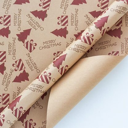 Fold Retro Kraft Gift Wrapping Paper Worldmap Christmas Gift Paper Newspaper Craft Valentine's Day Birthday Gift RegularPaper
