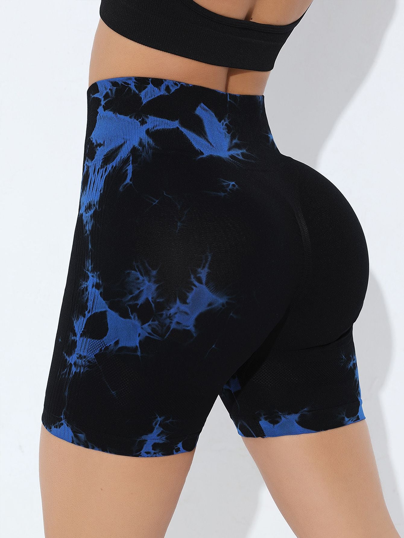 2024 Summer New 16 Color Sexy Tie Dye Shorts Woman Fitness Seamless Butt Lifting Shorts One Pieces Activewear Running Outdoors