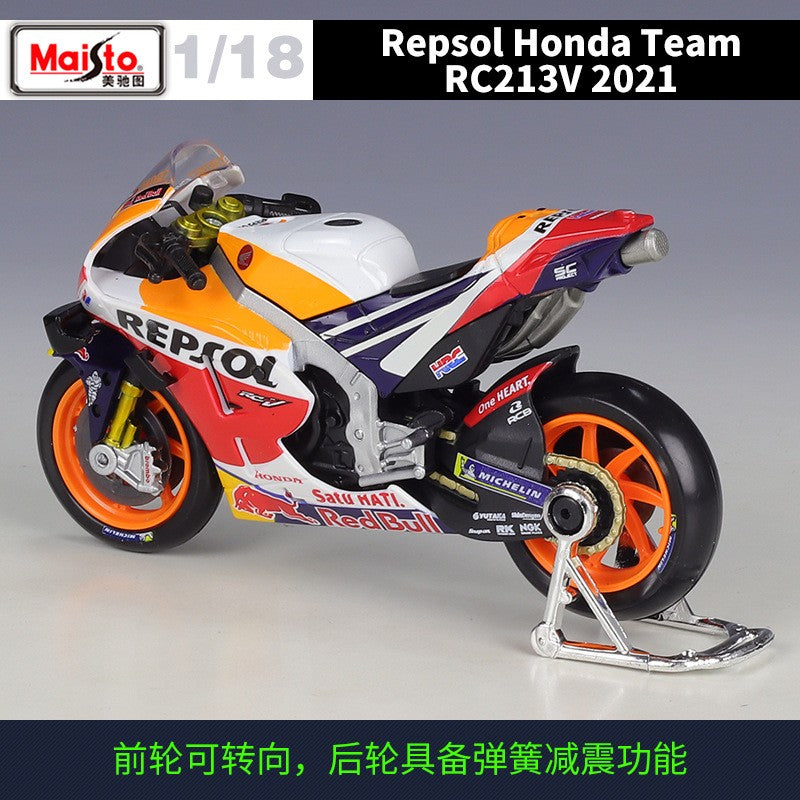 Maisto 1:18 Honda Rc213v Carro de Corrida 2021 moto Gp #44 #93 Imitação de Corrida Liga Modelo de Motocicleta Brinquedo Acabado Coleção de Presentes