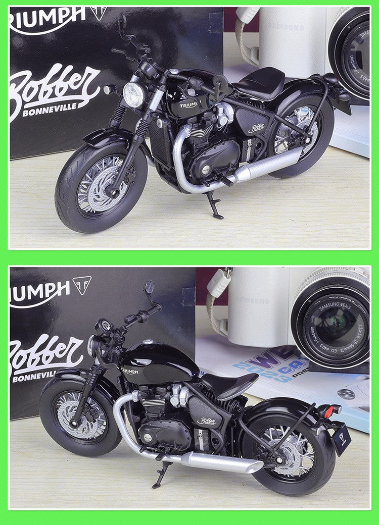 WELLY 1:12 Triumph Bonneville Bobber Miniatura de Liga de Motocicleta de Brinquedo Simulação de Brinquedo de Metal Fundido de Motocicleta para Crianças
