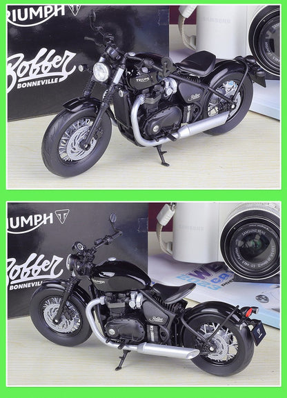 WELLY 1:12 Triumph Bonneville Bobber Miniatura de Liga de Motocicleta de Brinquedo Simulação de Brinquedo de Metal Fundido de Motocicleta para Crianças