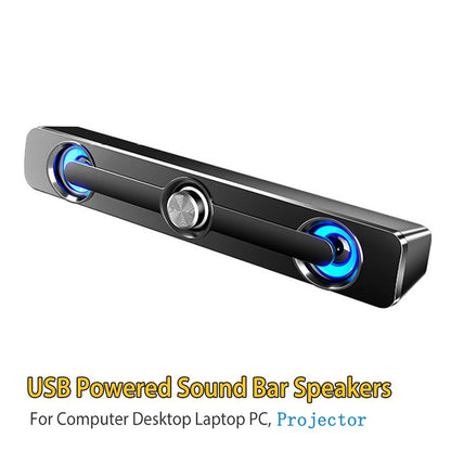 Salange PC Sound Bar Bluetooth USB Wired Speakers Bar Stereo Speaker for Projector PC Laptop Phone Computer 3.5mm Aux Speaker