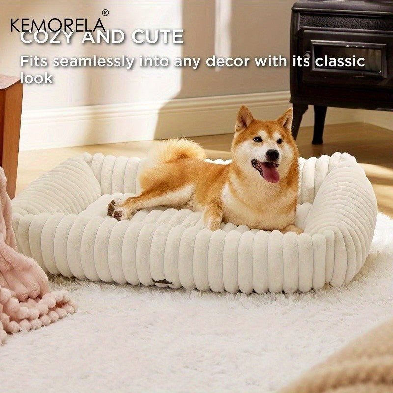 Cama Ortopédica Luxuosa para Cães - Colchão com Suporte de Alta Resiliência para Todas as Estações, Cama Macia para Animais de Estimação de Porte Médio e Grande, para Quarto
