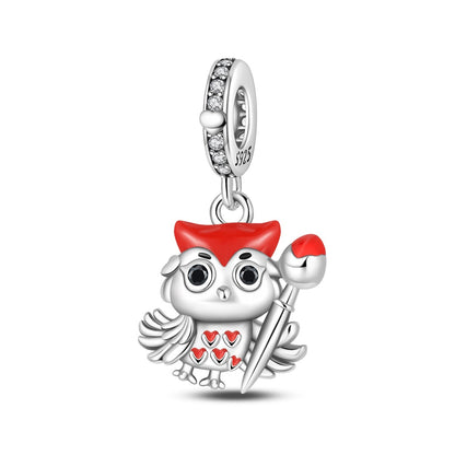 Heart & Organ Charm 925 Sterling Silver Red Rose Skull Dangle Pendant Dark Aesthetic Fit Bangle Bracelet Necklace DIY Jewelry