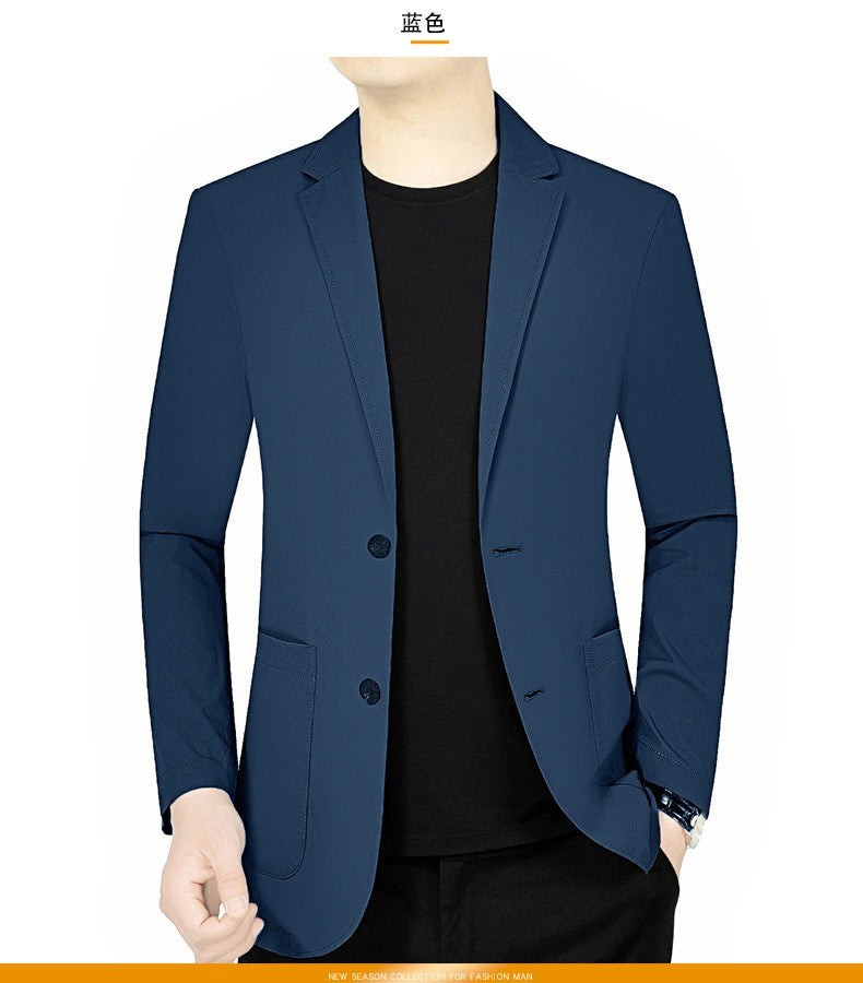 New Summer Male Thin Elastic Blazers Jackets Quality Men Breathable Sunscreen Blazers Coats Man Business Casual Suits Coats 4XL