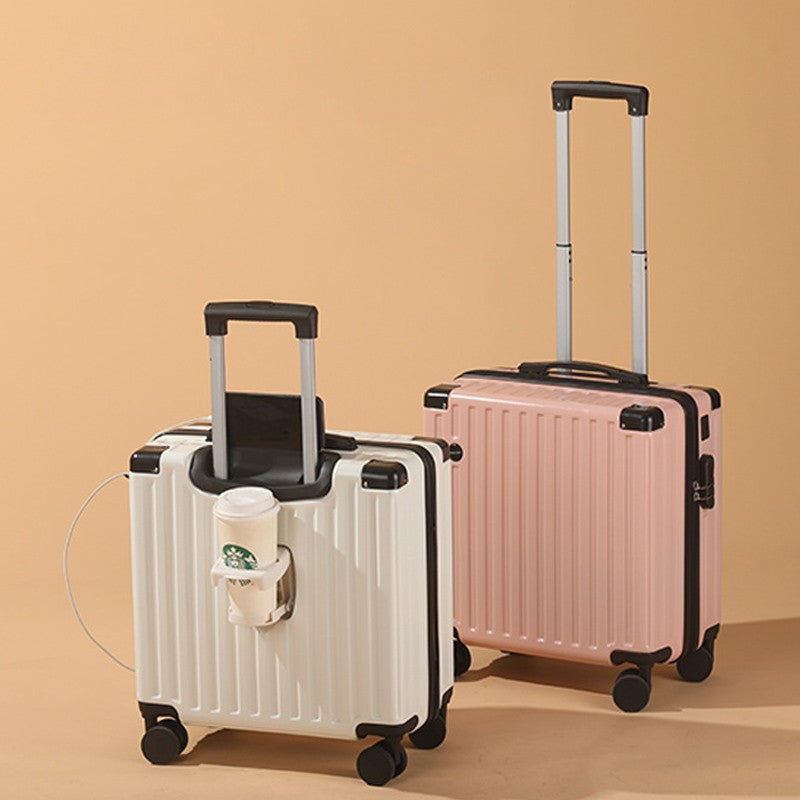 Mala de Bordo Pequena de 18 Polegadas ABS com Múltiplos Compartimentos e Divisória para Molhados e Secos para Viagens a Negócios e Viagens Curtas