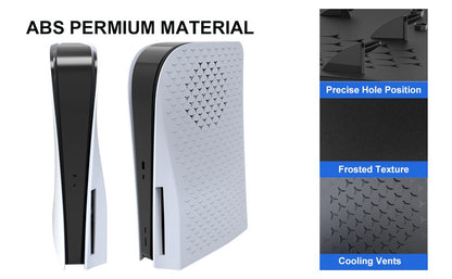 HONCAM PS5 Faceplate Premium ABS Cover Shell Disc & Digital Console Cover Plates, Anti-Dust Protective Shell Covers for PS5White