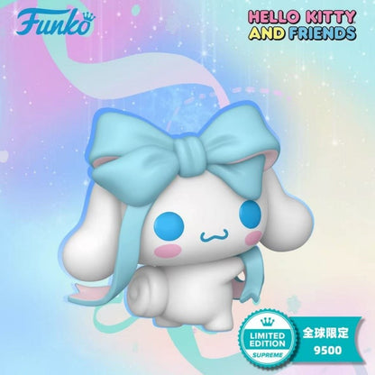 Hello Kitty And Friends Funko Pop Cinnamoroll Boneco de Vinil Exclusivo #118 Laço Coleção Bonecos de Ação Presentes para Meninas Estátua Brinquedos
