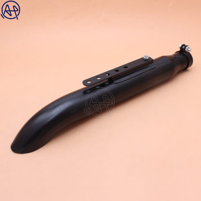 Universal Motorcycle Chrome/Black Cafe Racer Exhaust Pipe Muffler Tail Tube  muffler For Harley Bobbers /Honda CRF230F CRF150F