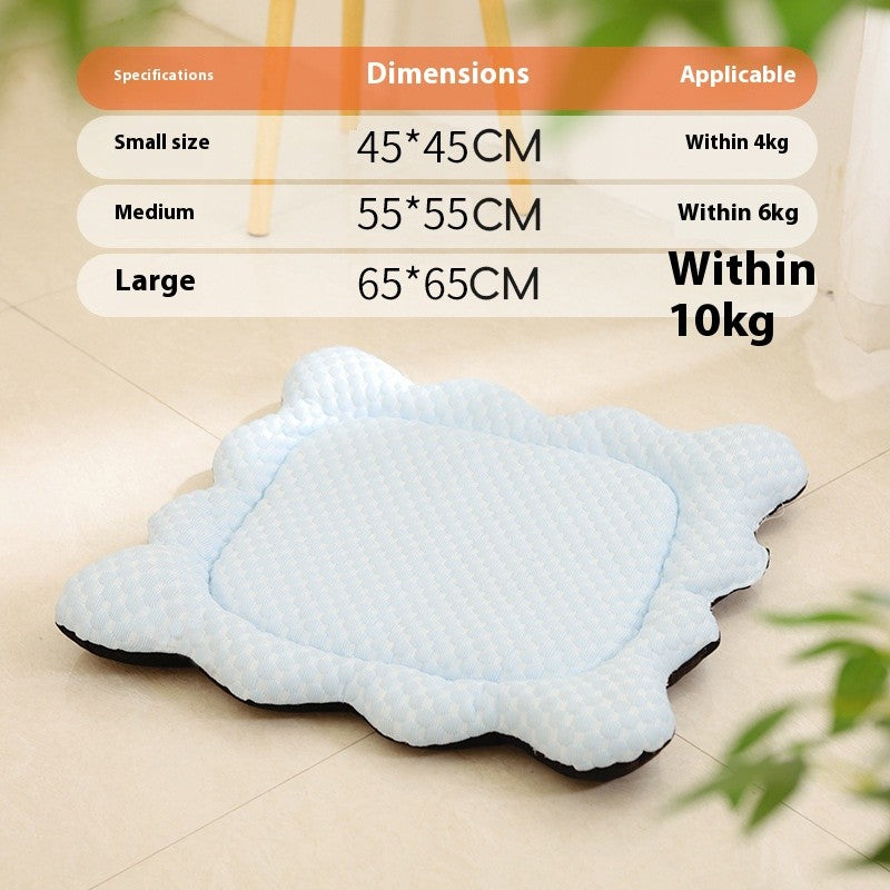 Tapete Gela Pet, Almofada de Seda Macia para Pet, Feito de Tecido Fresco de Grande Porte com Textura Delicada e Superfície Lisa, Adequado para Uso no Verão