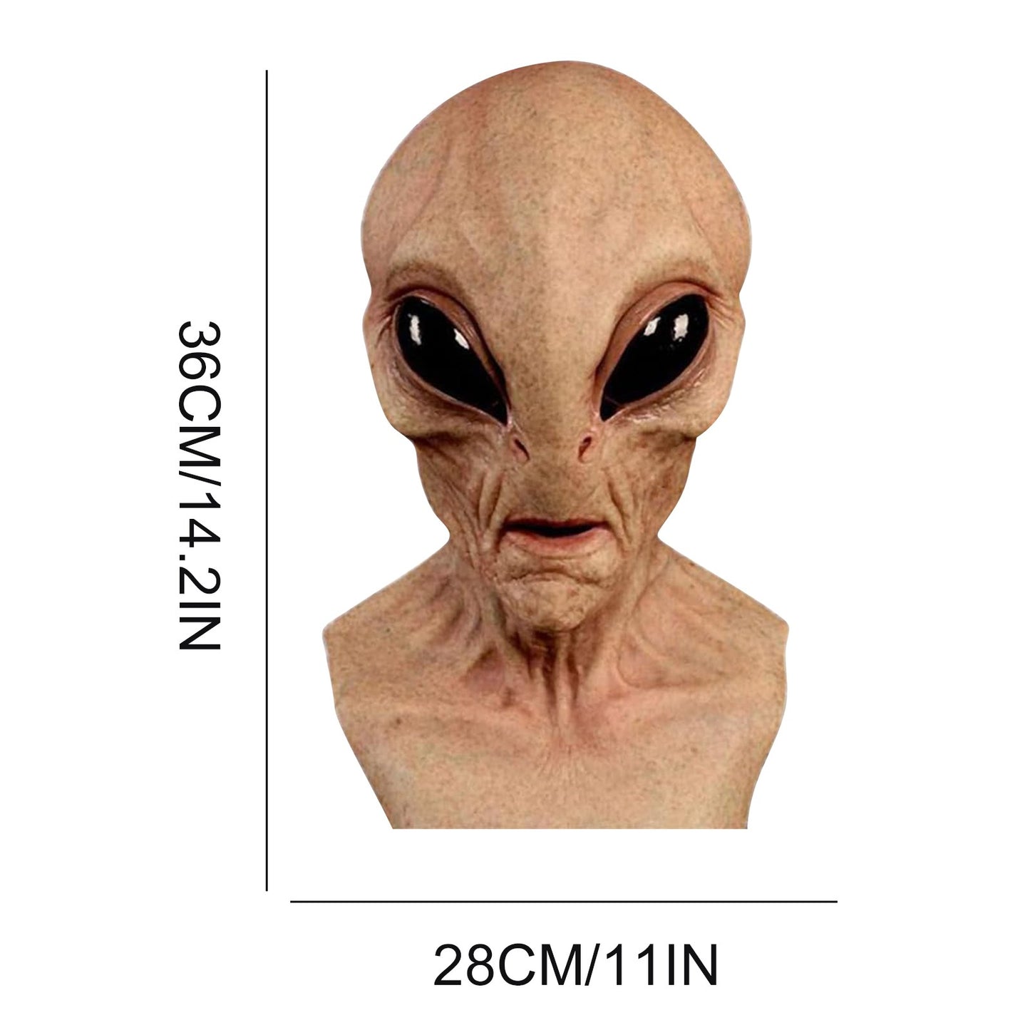 Funny Alien Mask Halloween Cosplay Costume Accessory for Party and Event with Silicone Material for Kids and Adults