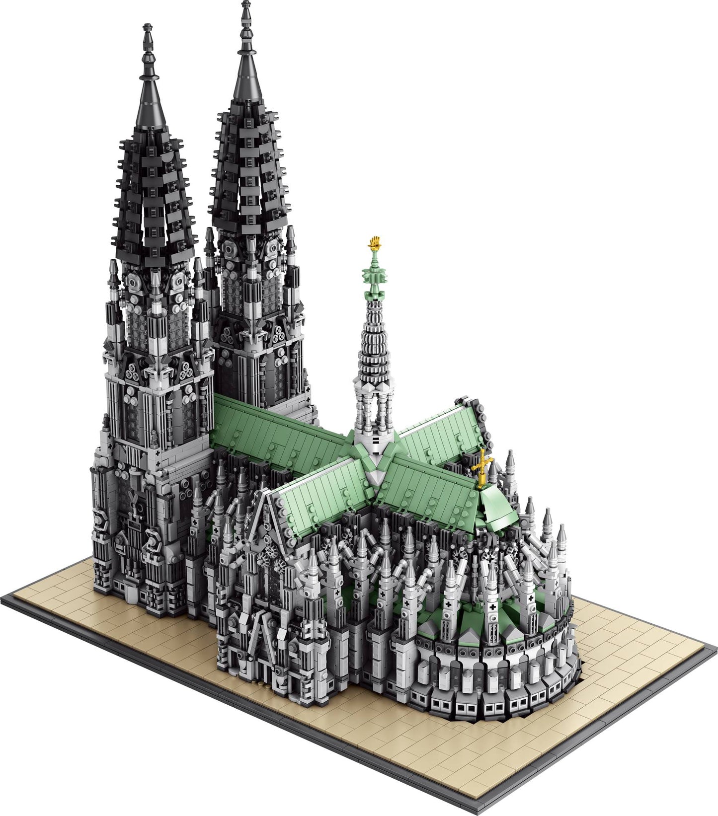 Barweer 8614PCS Cologne Cathedral Building Blocks Set Gothic Church Architecture Modular Construction Model Bricks Assembly Toys for Adults Christmas Gift Home Decoration