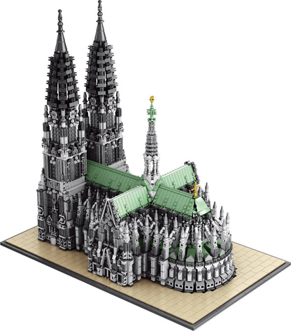 Barweer 8614PCS Cologne Cathedral Building Blocks Set Gothic Church Architecture Modular Construction Model Bricks Assembly Toys for Adults Christmas Gift Home Decoration