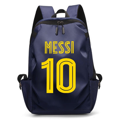 Mochila Escolar MESSI de Futebol para Meninos e Meninas, Mochila Unissex para Estudantes Universitários, Mochila para Notebook Feminina Masculina, Mochila para Adolescentes com Porta USB