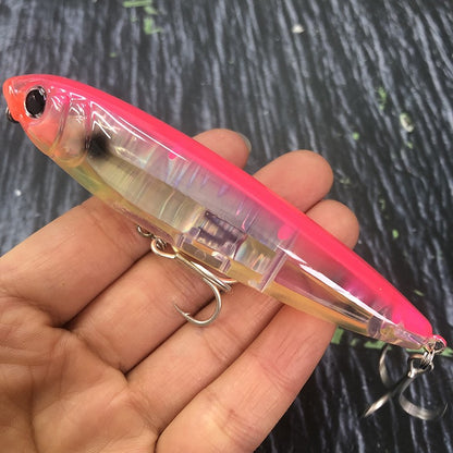17g Surface Pencil Fishing Lures Walk the Dog Floating Wobbler Laser Artificial Bait for Trout Bass Seawater Swimbait Supplies