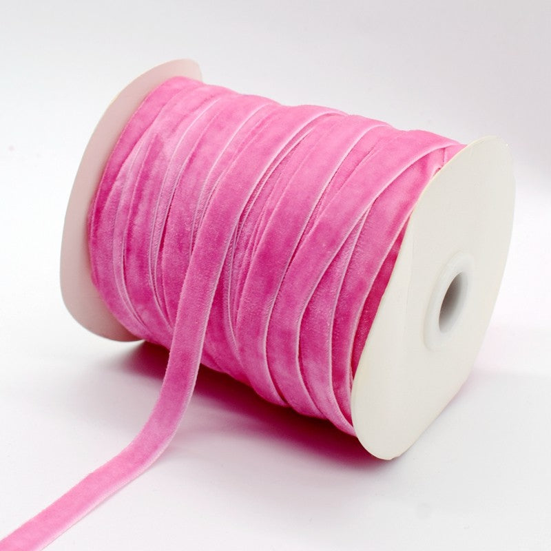 50yards 10mm Velvet Ribbon For DIY Handmade Gift Bouquet Wrapping Supplies Home Party Decorations Christmas Webbing Trimming
