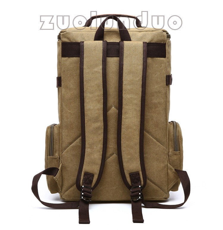 Mochila Masculina Vintage Lona Mochila Escolar Masculina Bolsas de Viagem Mochila de Grande Capacidade Mochila para Laptop Bolsa de Alta Qualidade