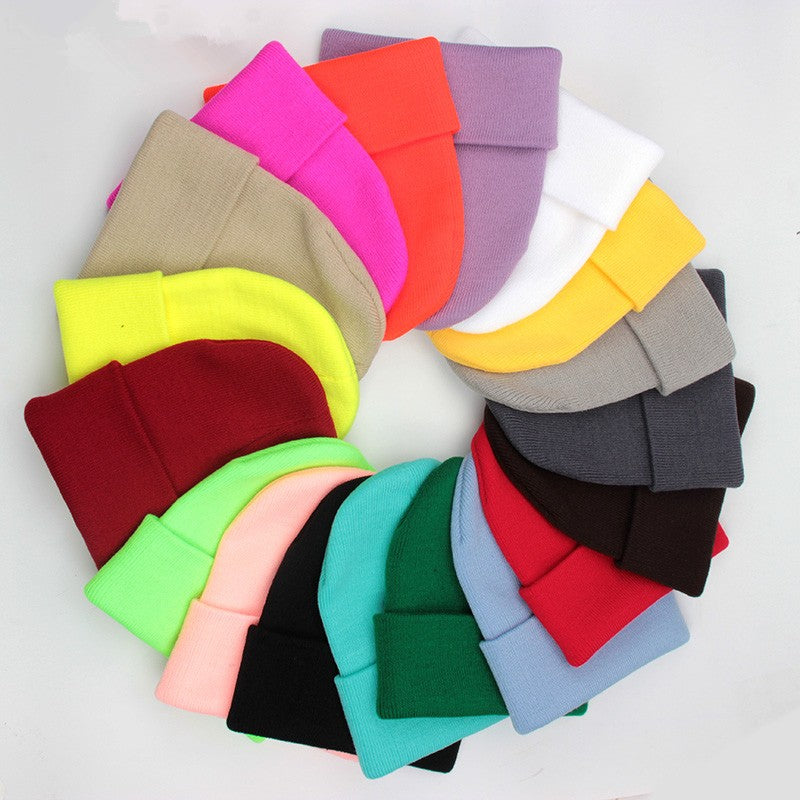Touca Sólida Unissex Outono Inverno, Mistura de Lã, Macia e Quente, Boné de Tricô Masculino Feminino, Gorro, Toucas de Esqui, 24 Cores
