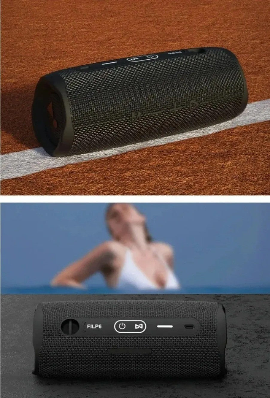 Caixa De Som Bluetooth Portátil Flip6 Multifuncional TWS Áudio Subwoofer Sem Fio para Casa com Dois Alto-falantes