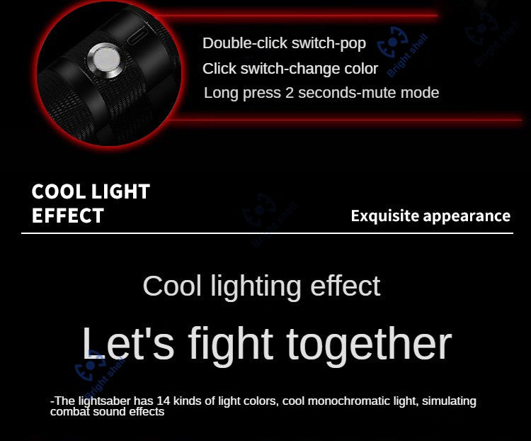 Metal Lightsaber Sword Toys RGB Light Saber 15Color Change Kids Soundfonts Force FX FOC Blaster Toys Jedi Sword Gift