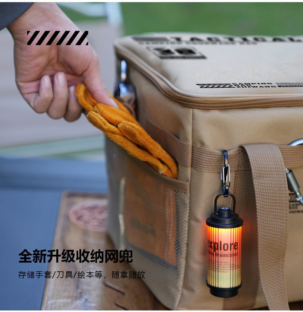 30-42L Tactical Camping Storage Bag Insulated Folding Box Waterproof Picnic Tableware Field Equipment Outdoor Gear Organizer