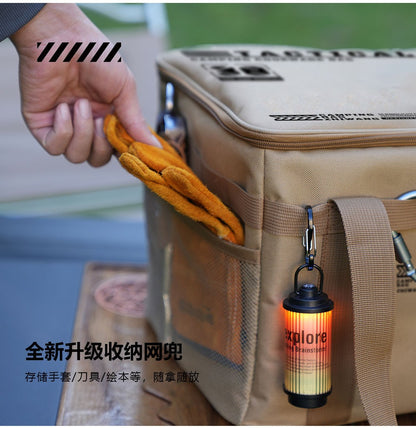 30-42L Tactical Camping Storage Bag Insulated Folding Box Waterproof Picnic Tableware Field Equipment Outdoor Gear Organizer