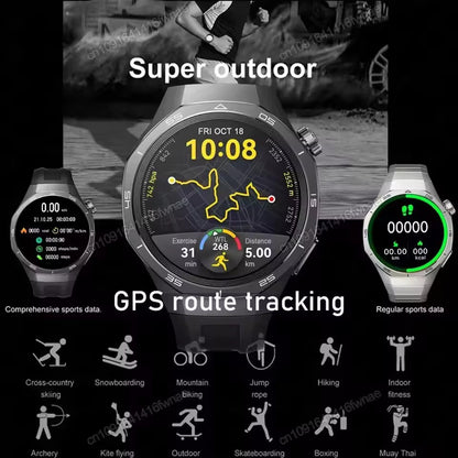 Novo Smartwatch GT5 Pro 5 Pro Masculino Tela HD AMOLED GPS Frequência Cardíaca Chamada Bluetooth IP68 À Prova D'água Smartwatch Masculino Presentes de F Fim de Ano