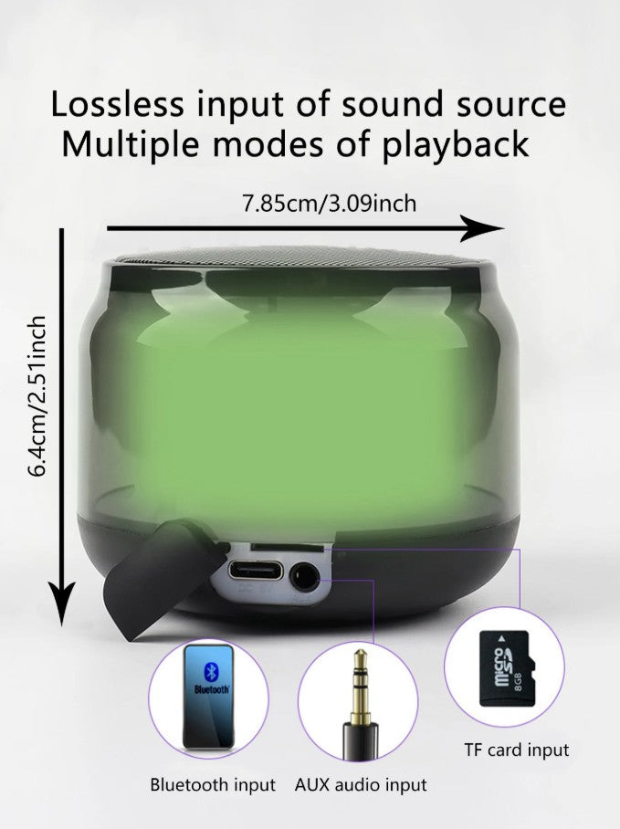 Mini Caixa de Som Bluetooth de Alta Qualidade para Celular, Áudio, Luz RGB, Caixa de Som Sem Fio, Subwoofer Portátil, Som para Home Theater