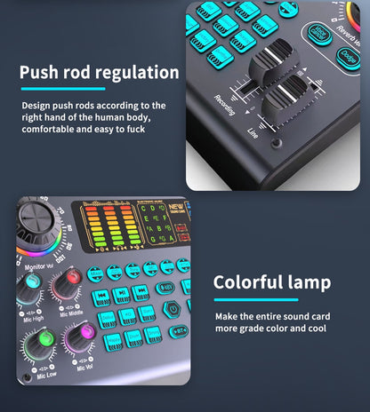 Pacote de equipamentos profissionais Zealsound para podcast e placa de som ao vivo com microfone XLR 48V para gravação em PC, canto, streaming e jogos