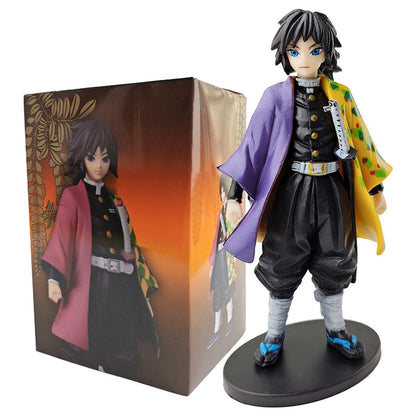 Boneco de Ação do Anime Demon Slayer - Kamado Tanjirou com Agatsuma Zenitsu e Nezuko, Brinquedos de PVC Kimetsu No Yaiba Guerreiros