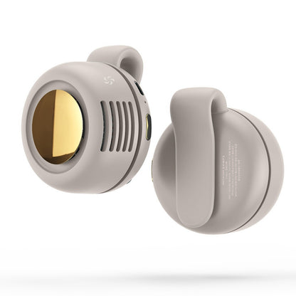 USB Hanging Neck Fan Portable Mute Mini Clip Hanging Waist Electric Fan 900mah Leafless Fan 3 Speeds for Outdoor Camping Fishing