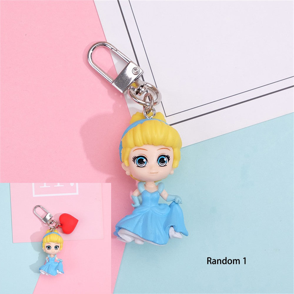 Chaveiro Princesa Disney Branca de Neve Chaveiro de Resina Cinderela Bela Ariel Acessórios de Pingente de Chaveiro Presente para Amigas Filha Chave