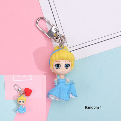Chaveiro Princesa Disney Branca de Neve Chaveiro de Resina Cinderela Bela Ariel Acessórios de Pingente de Chaveiro Presente para Amigas Filha Chave