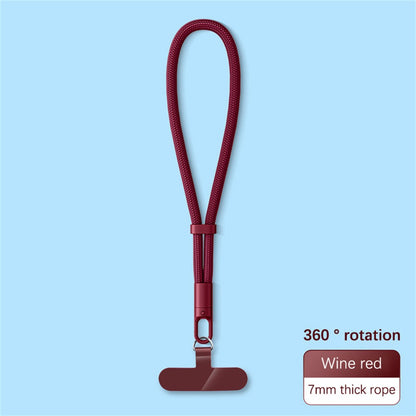 Cordão anti-queda para celular universal ajustável, pulseira curta com design de travamento automático, alça de poliéster durável para celular