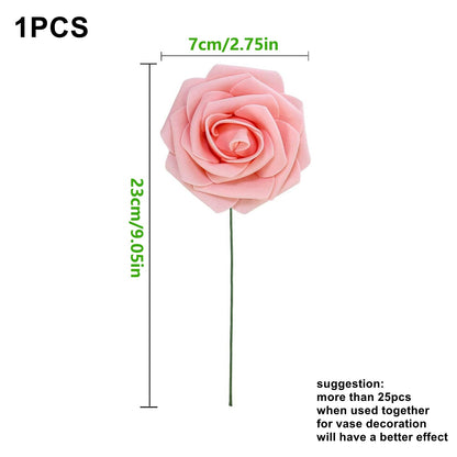 Artificial Flower PE Foam Rose Wedding Wreath Bride Bouquet Festival Decoration Accessory Home Room Outdoor Yard Diy Cheap Props