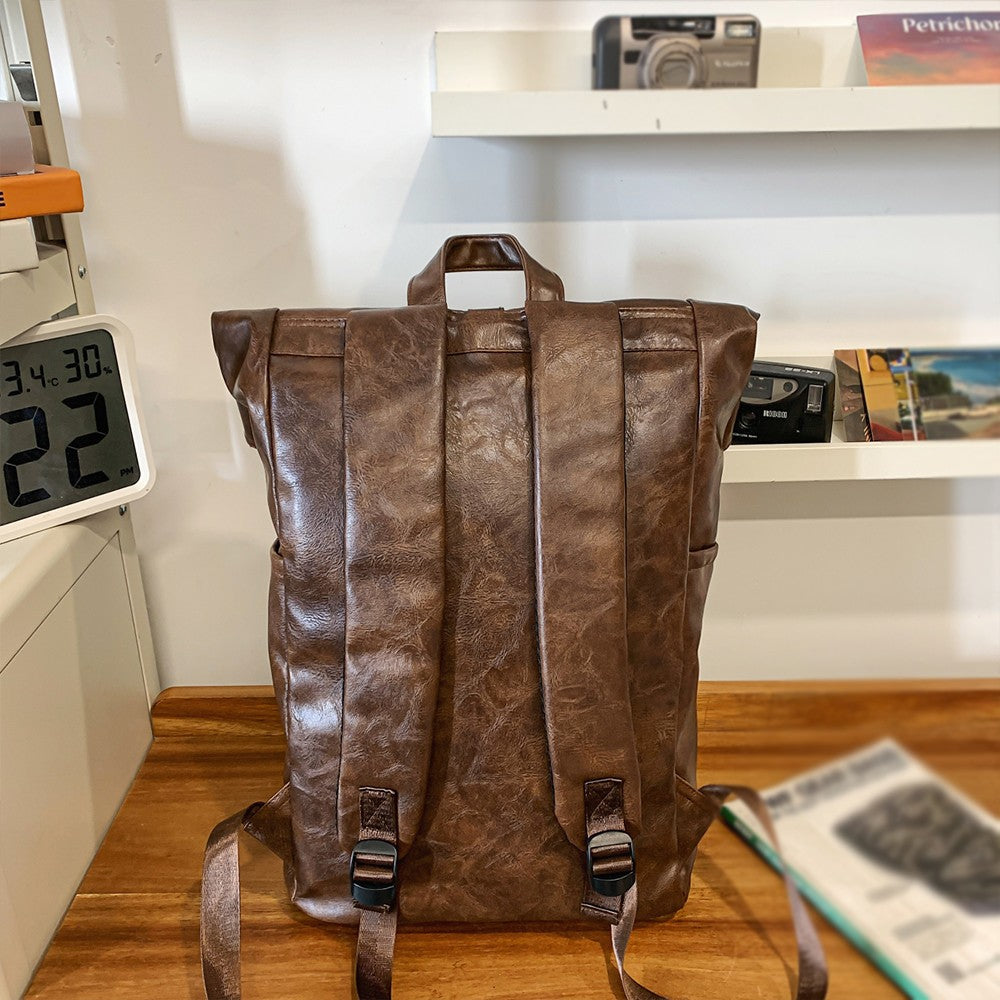 Advanced Retro Backpack for Men, Fashionable and Versatile, Trendy Brand Casual Backpack, Computer Travel Backpack