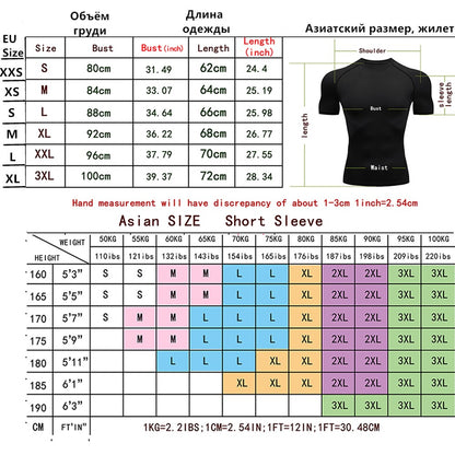 2024 Compression Shirt for Men, Superhero T-Shirt, Quick-Drying, Breathable, Short-Sleeved, Outdoor Sports, Running, S-3XL
