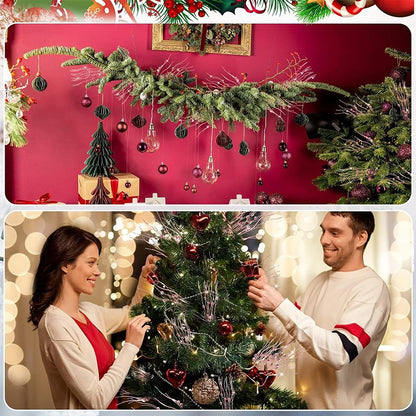 5Pcs Glitter Artificial Berry Bouquet Xmas Tree Ornament for Home Decor Christmas Decoration New Year 2026 Navidad Accessories