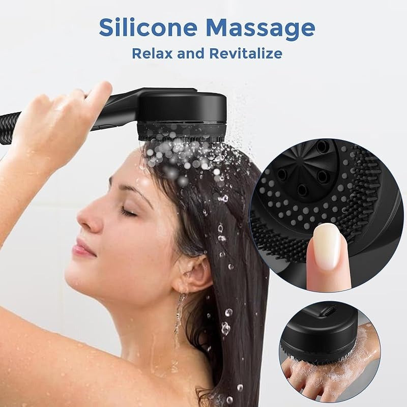 Shower Head High Pressure Doubled Filtration Multi-function Water Outlet Modes Silicone Shower for Bathroom Accessories